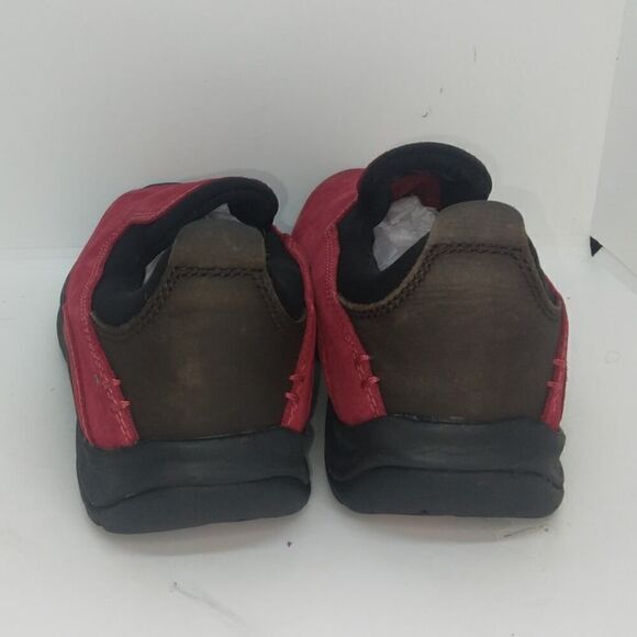 Lands End Womens Pre-owned Red Suede w/Black Accents Slip-on Loafers - sz. 8B - Picture 4 of 6